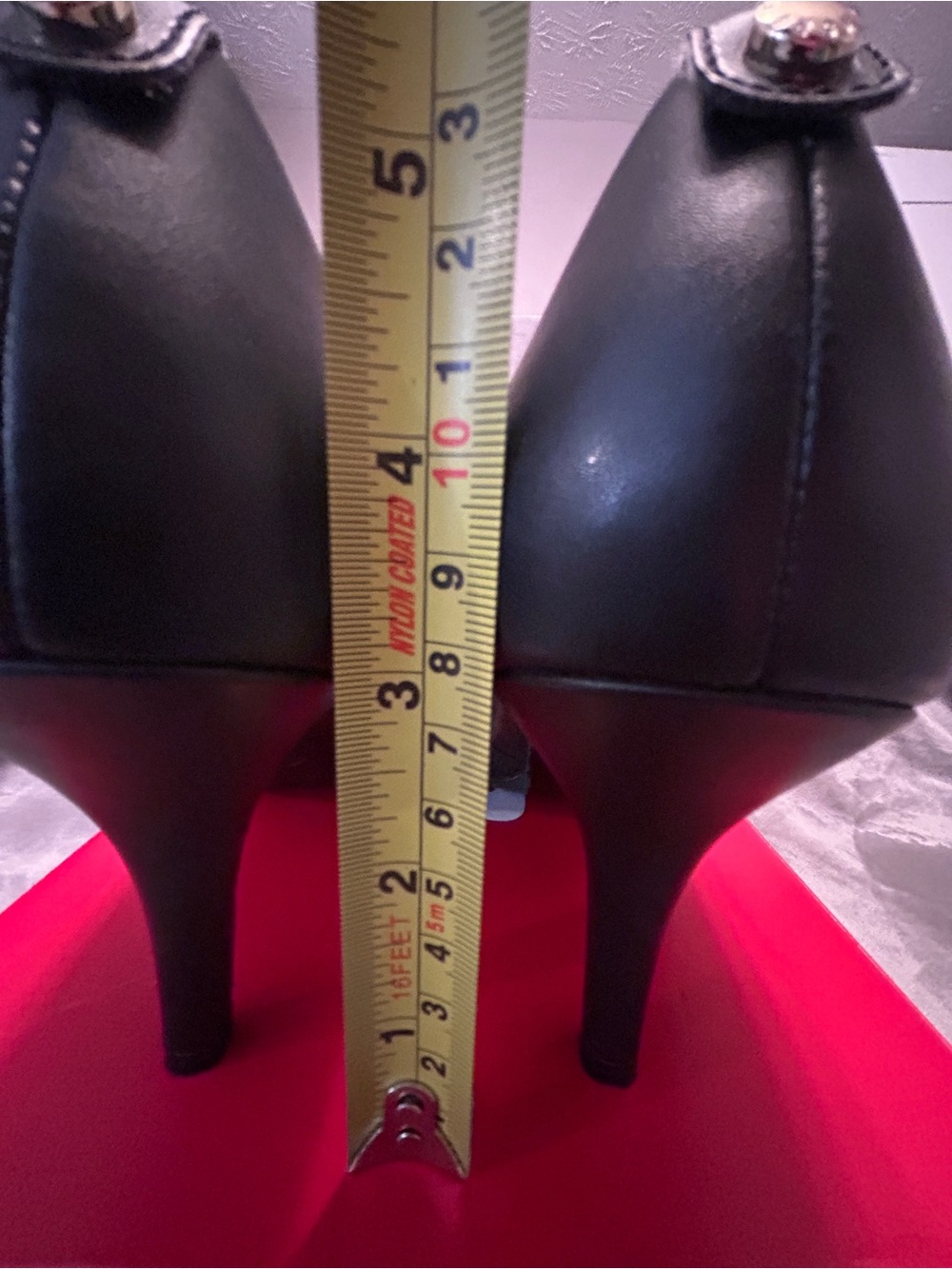 Michael Kors Black Leather Pointed-Toe Stiletto Pumps - Alina Flex Fit - Picture 7 of 10